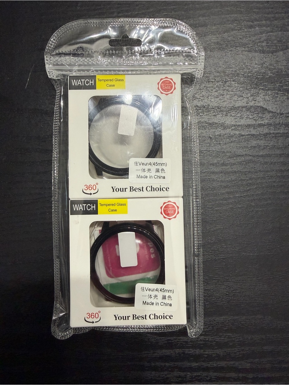 2 Tempered Glass Watch Case Covers for Garmin Venu 4 45mm Smartwatch - Black